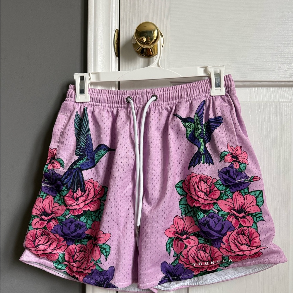 YoungLA Block Party Pink 5” Inseam Short